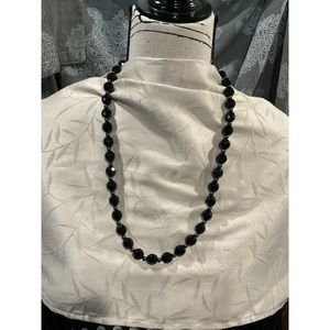 Vintage Glass Faceted Bead Necklace
